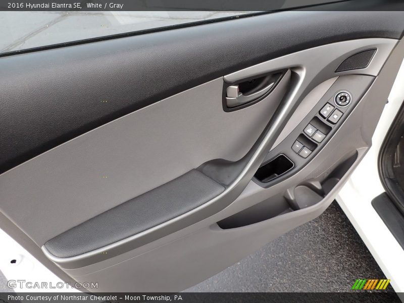 White / Gray 2016 Hyundai Elantra SE