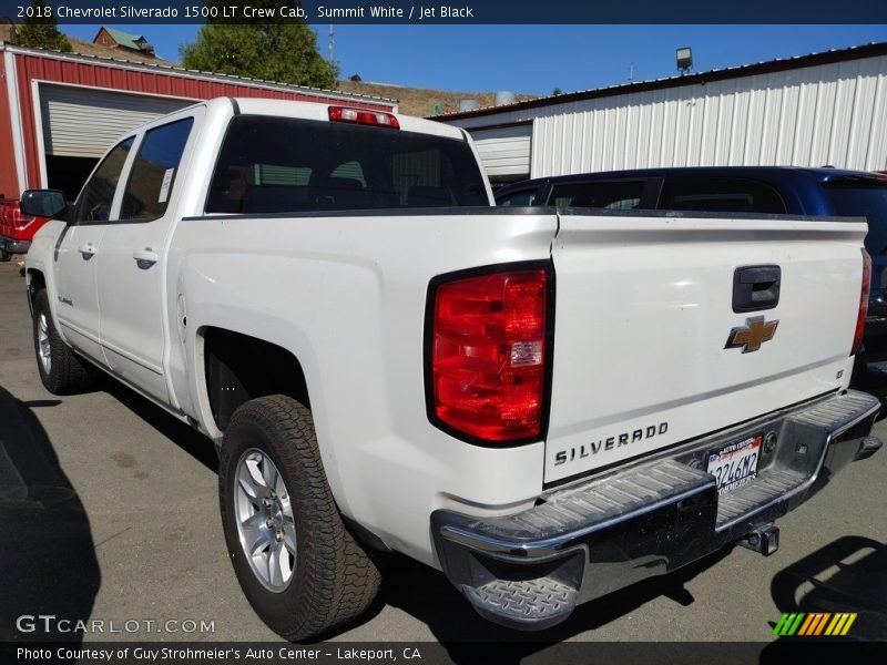 Summit White / Jet Black 2018 Chevrolet Silverado 1500 LT Crew Cab