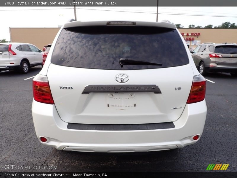 Blizzard White Pearl / Black 2008 Toyota Highlander Sport 4WD