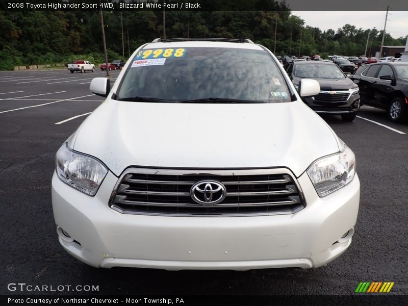 Blizzard White Pearl / Black 2008 Toyota Highlander Sport 4WD