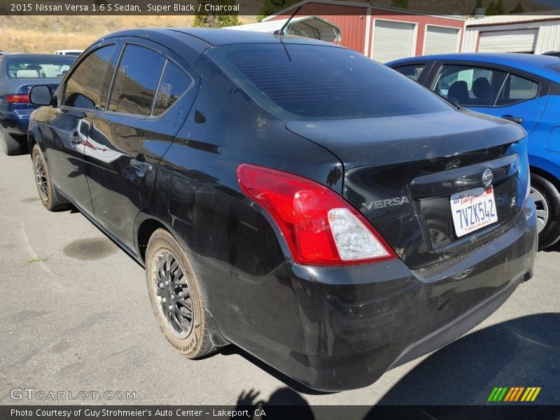 Super Black / Charcoal 2015 Nissan Versa 1.6 S Sedan