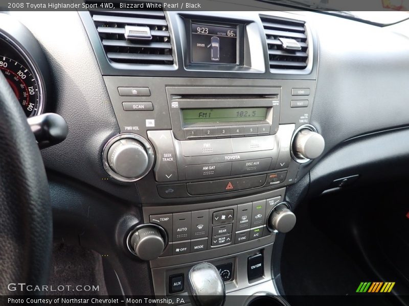 Blizzard White Pearl / Black 2008 Toyota Highlander Sport 4WD