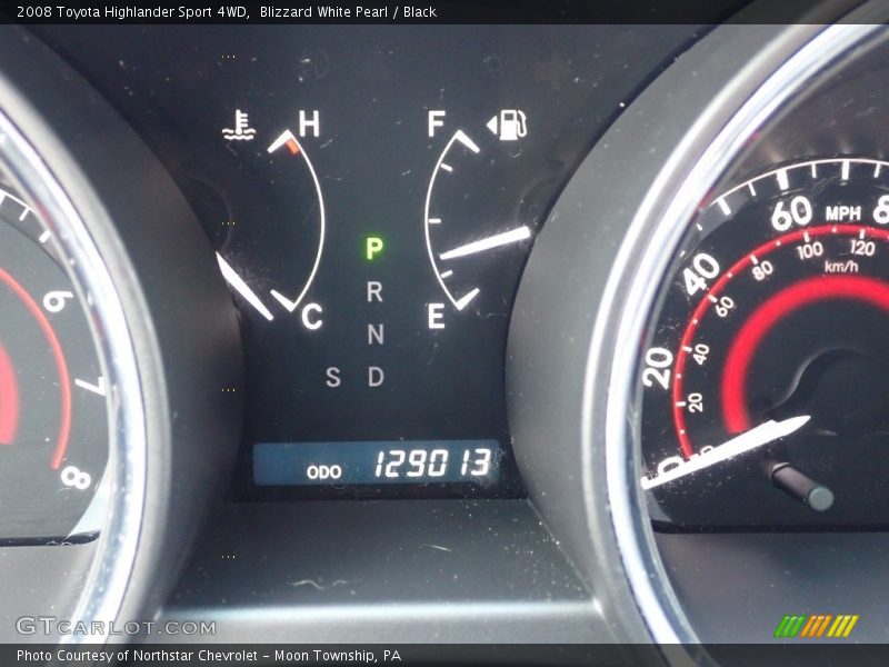 Blizzard White Pearl / Black 2008 Toyota Highlander Sport 4WD