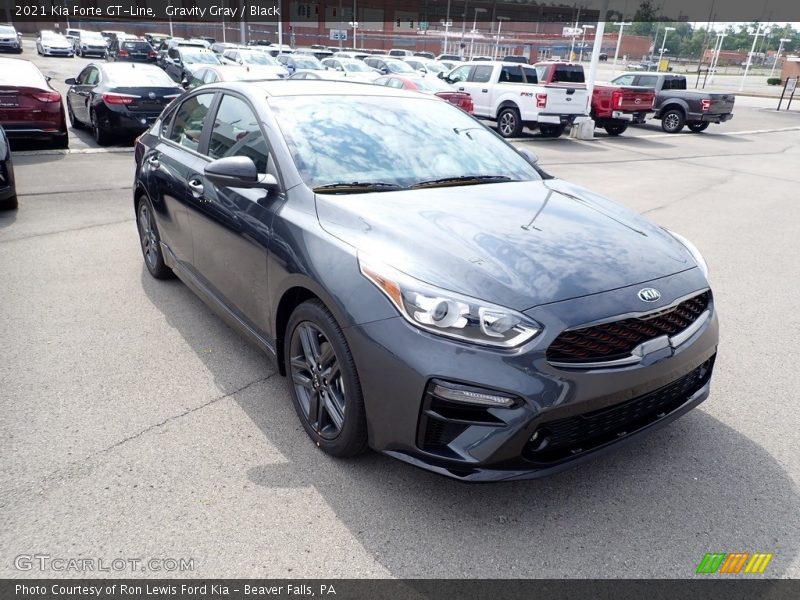 Gravity Gray / Black 2021 Kia Forte GT-Line