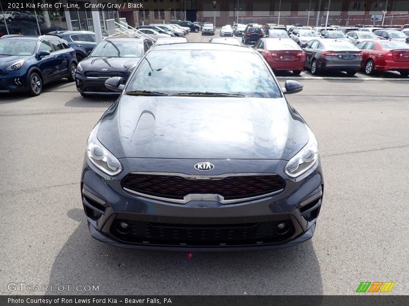 Gravity Gray / Black 2021 Kia Forte GT-Line