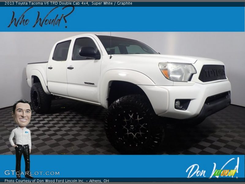 Super White / Graphite 2013 Toyota Tacoma V6 TRD Double Cab 4x4