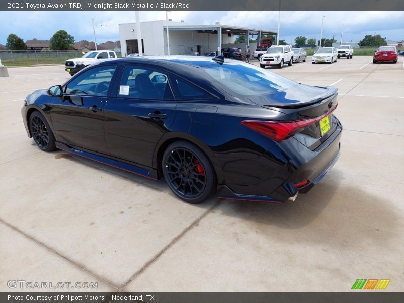 Midnight Black Metallic / Black/Red 2021 Toyota Avalon TRD