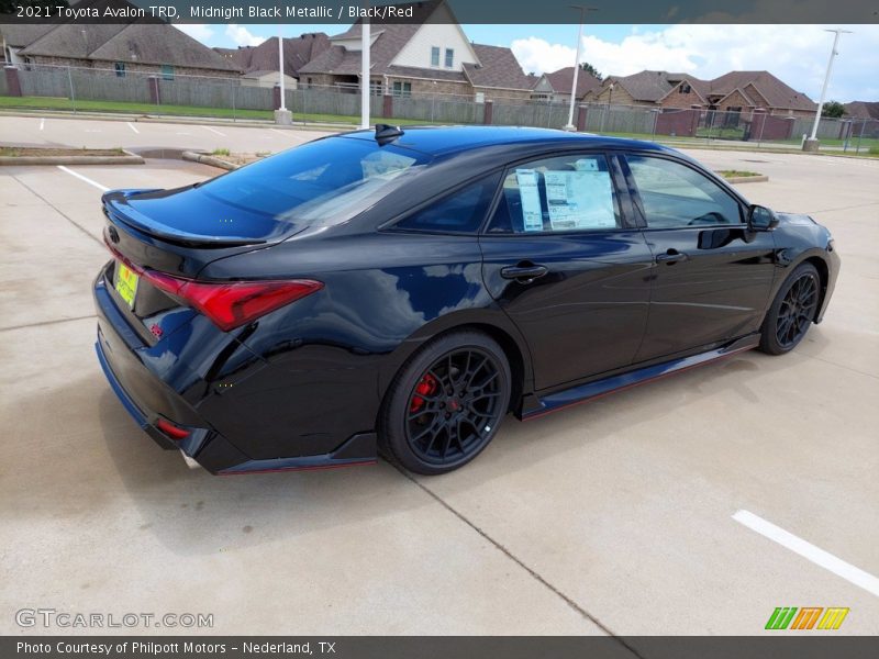 Midnight Black Metallic / Black/Red 2021 Toyota Avalon TRD