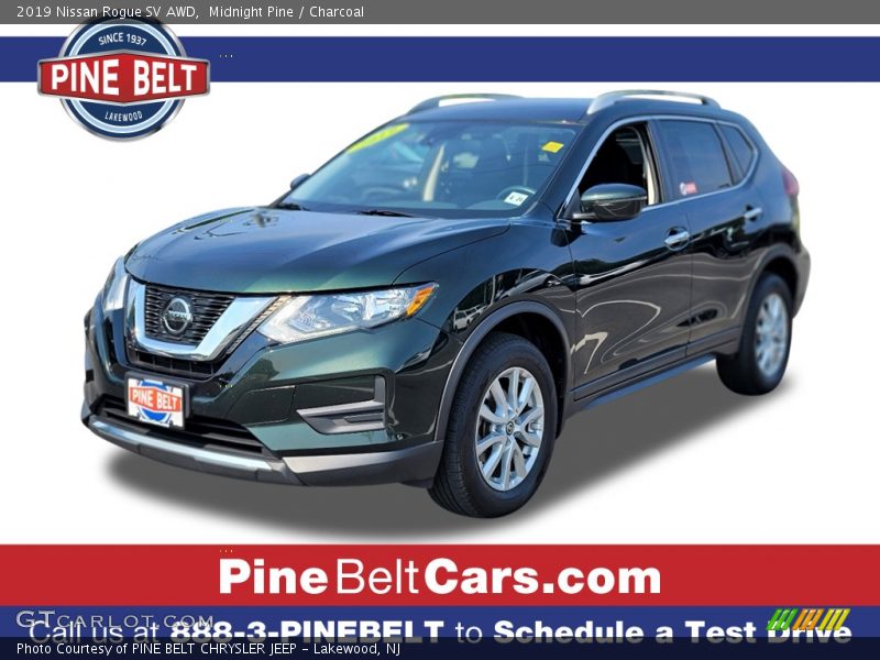 Midnight Pine / Charcoal 2019 Nissan Rogue SV AWD