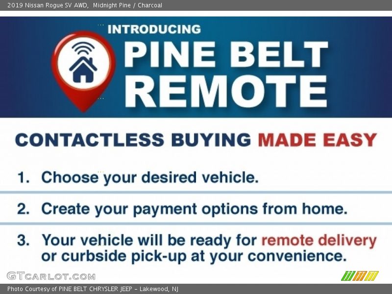 Midnight Pine / Charcoal 2019 Nissan Rogue SV AWD