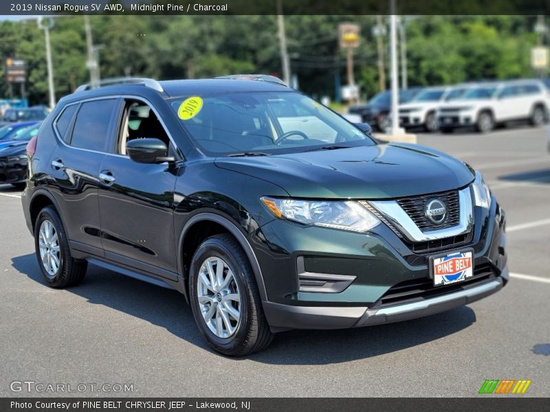 Midnight Pine / Charcoal 2019 Nissan Rogue SV AWD