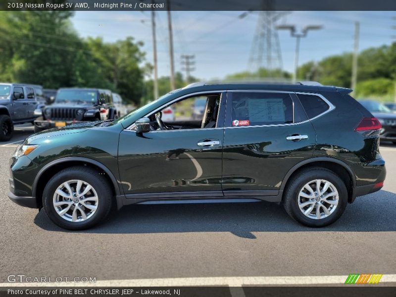 Midnight Pine / Charcoal 2019 Nissan Rogue SV AWD