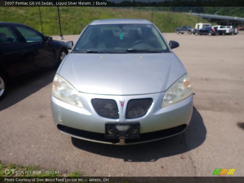 Liquid Silver Metallic / Ebony 2007 Pontiac G6 V6 Sedan