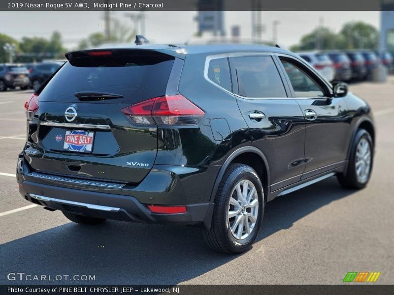Midnight Pine / Charcoal 2019 Nissan Rogue SV AWD