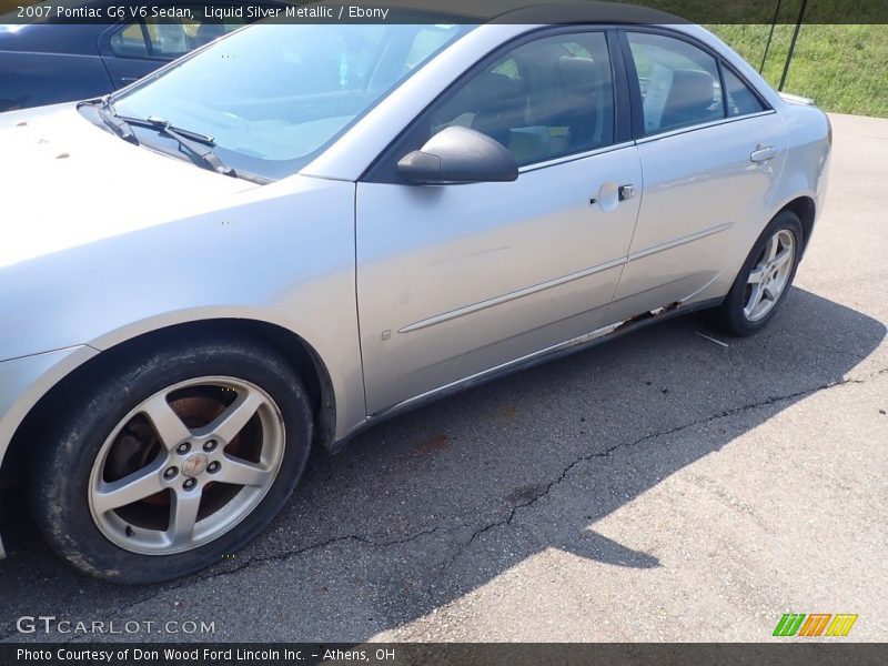 Liquid Silver Metallic / Ebony 2007 Pontiac G6 V6 Sedan