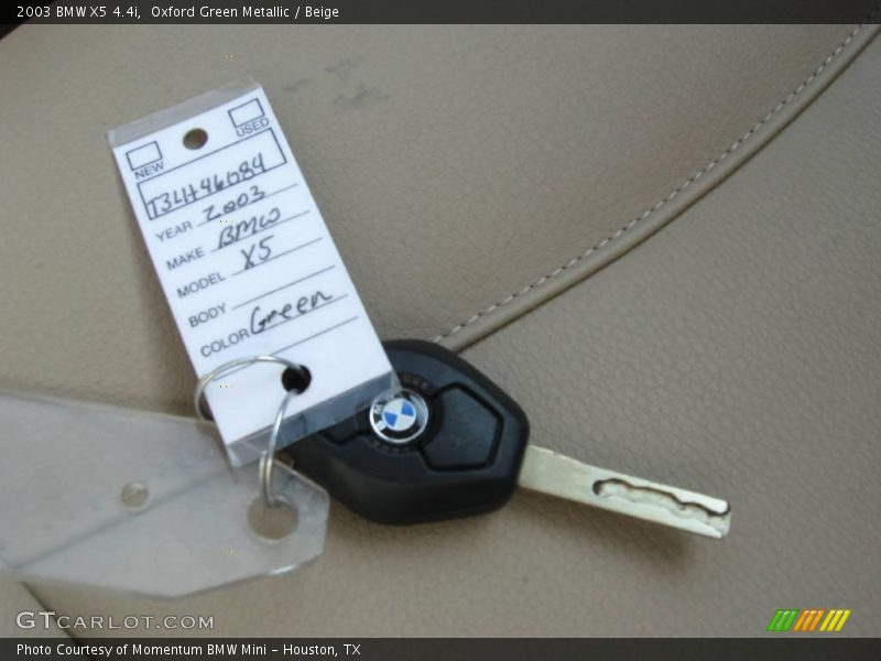Oxford Green Metallic / Beige 2003 BMW X5 4.4i