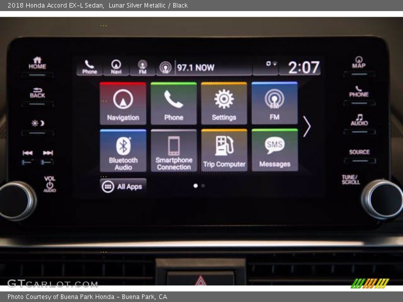 Lunar Silver Metallic / Black 2018 Honda Accord EX-L Sedan