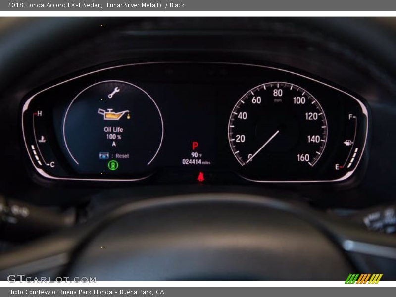 Lunar Silver Metallic / Black 2018 Honda Accord EX-L Sedan