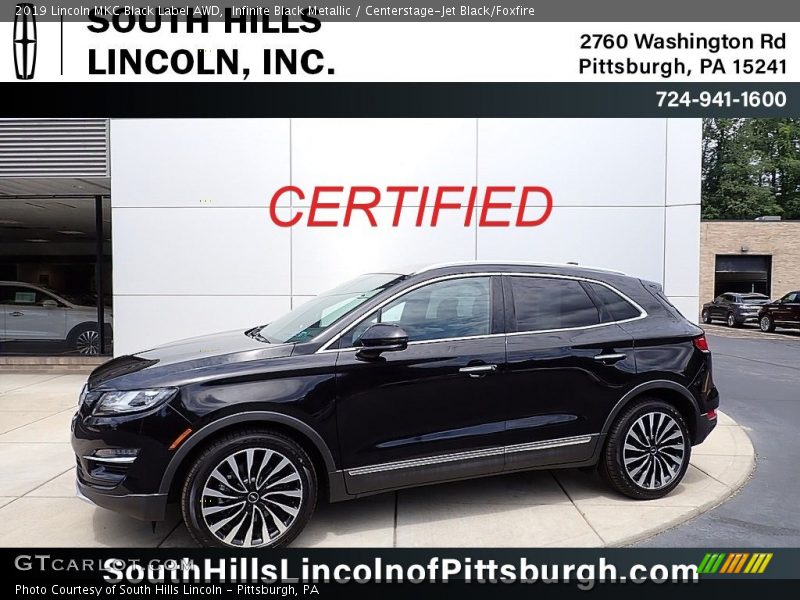 Infinite Black Metallic / Centerstage-Jet Black/Foxfire 2019 Lincoln MKC Black Label AWD