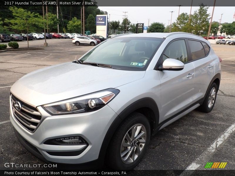 Molten Silver / Black 2017 Hyundai Tucson SE AWD