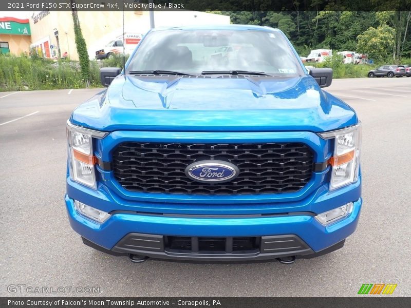 Velocity Blue / Black 2021 Ford F150 STX SuperCrew 4x4