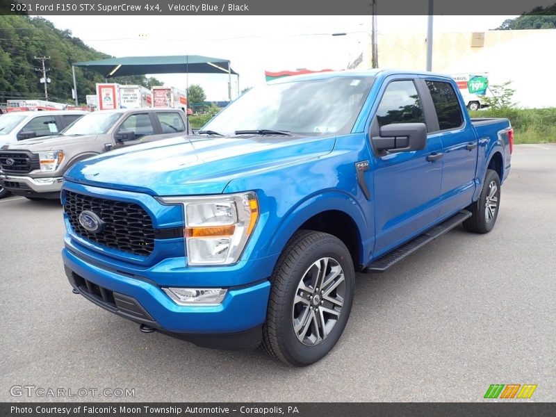 Velocity Blue / Black 2021 Ford F150 STX SuperCrew 4x4