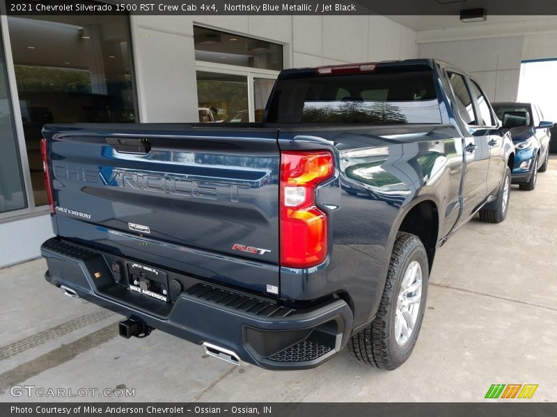 Northsky Blue Metallic / Jet Black 2021 Chevrolet Silverado 1500 RST Crew Cab 4x4