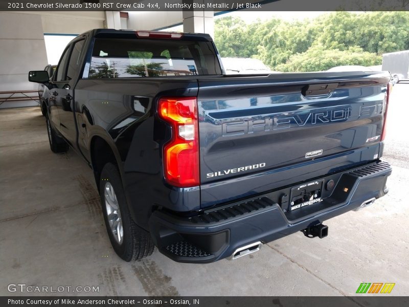 Northsky Blue Metallic / Jet Black 2021 Chevrolet Silverado 1500 RST Crew Cab 4x4