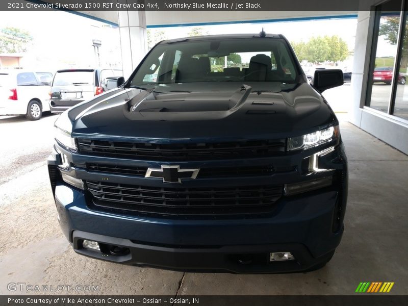 Northsky Blue Metallic / Jet Black 2021 Chevrolet Silverado 1500 RST Crew Cab 4x4
