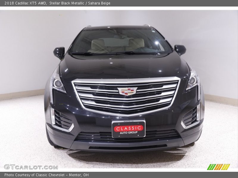 Stellar Black Metallic / Sahara Beige 2018 Cadillac XT5 AWD