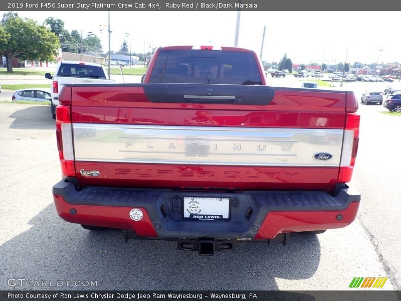 Ruby Red / Black/Dark Marsala 2019 Ford F450 Super Duty Platinum Crew Cab 4x4