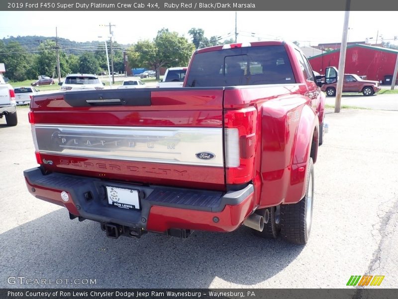 Ruby Red / Black/Dark Marsala 2019 Ford F450 Super Duty Platinum Crew Cab 4x4