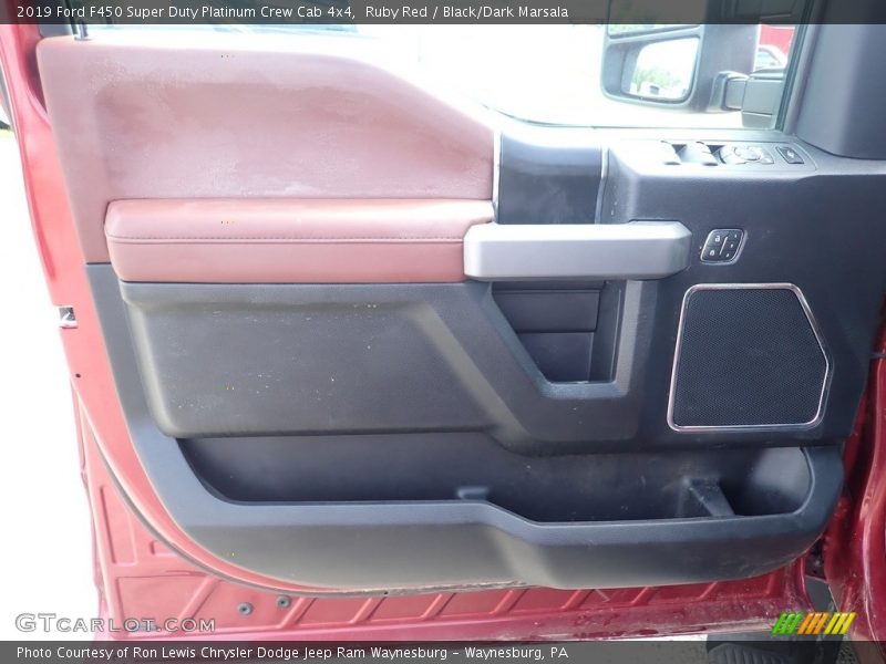 Ruby Red / Black/Dark Marsala 2019 Ford F450 Super Duty Platinum Crew Cab 4x4