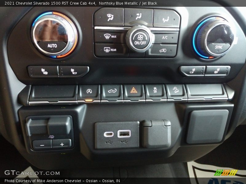 Northsky Blue Metallic / Jet Black 2021 Chevrolet Silverado 1500 RST Crew Cab 4x4