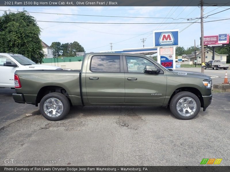 Olive Green Pearl / Black 2021 Ram 1500 Big Horn Crew Cab 4x4