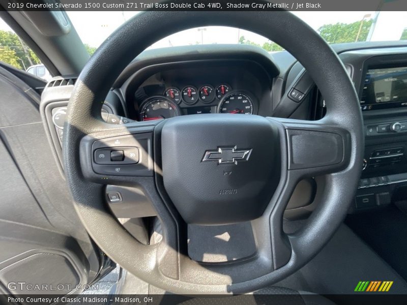Shadow Gray Metallic / Jet Black 2019 Chevrolet Silverado 1500 Custom Z71 Trail Boss Double Cab 4WD