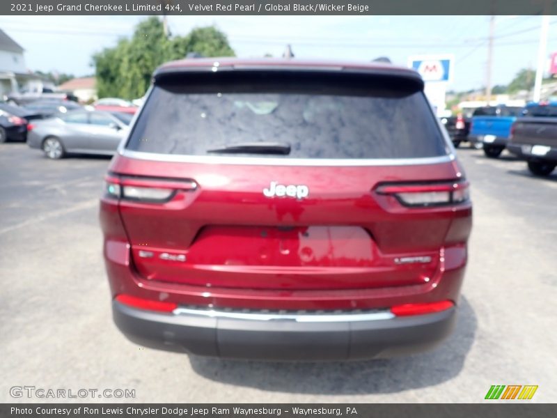 Velvet Red Pearl / Global Black/Wicker Beige 2021 Jeep Grand Cherokee L Limited 4x4
