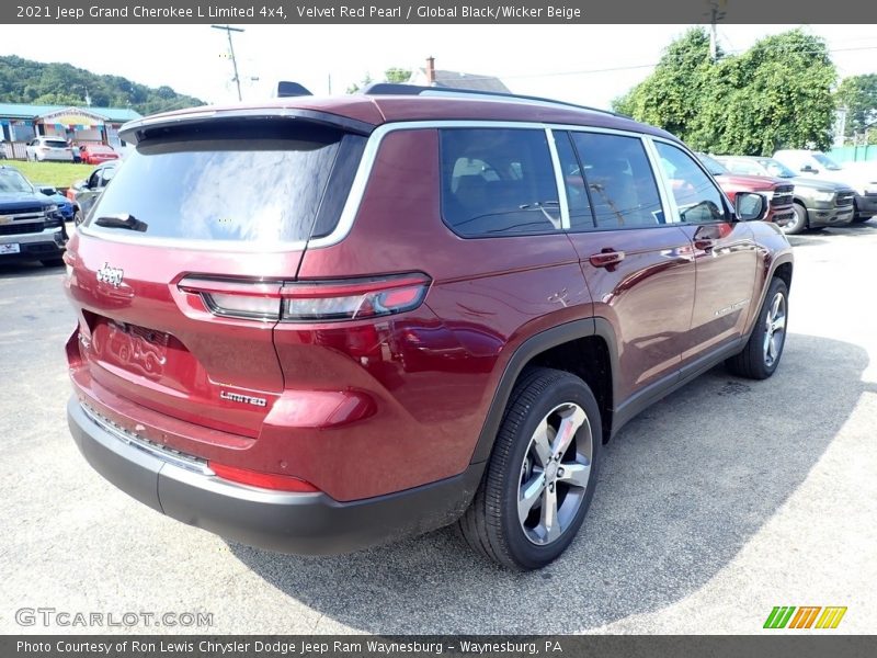 Velvet Red Pearl / Global Black/Wicker Beige 2021 Jeep Grand Cherokee L Limited 4x4
