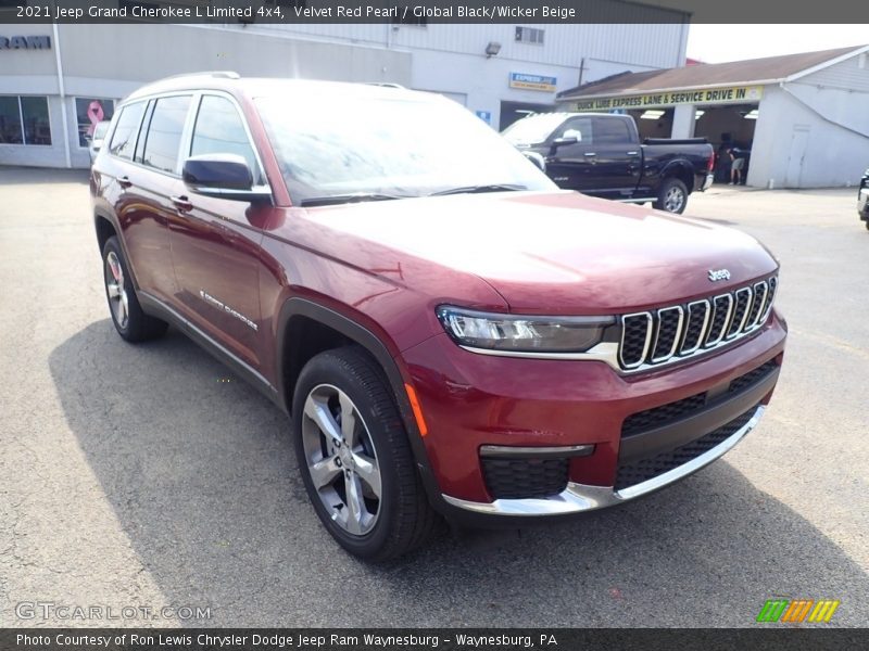 Velvet Red Pearl / Global Black/Wicker Beige 2021 Jeep Grand Cherokee L Limited 4x4