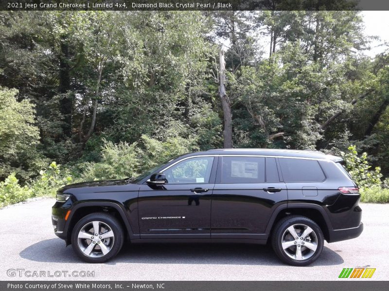 Diamond Black Crystal Pearl / Black 2021 Jeep Grand Cherokee L Limited 4x4