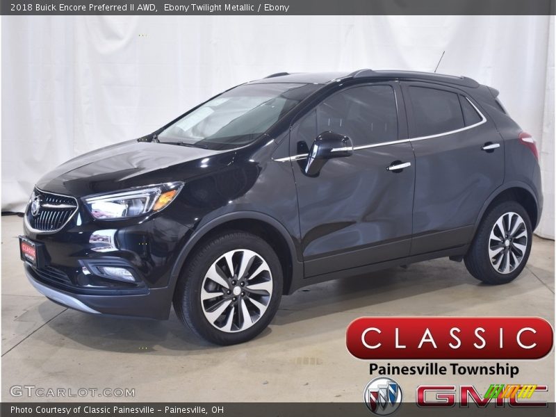 Ebony Twilight Metallic / Ebony 2018 Buick Encore Preferred II AWD