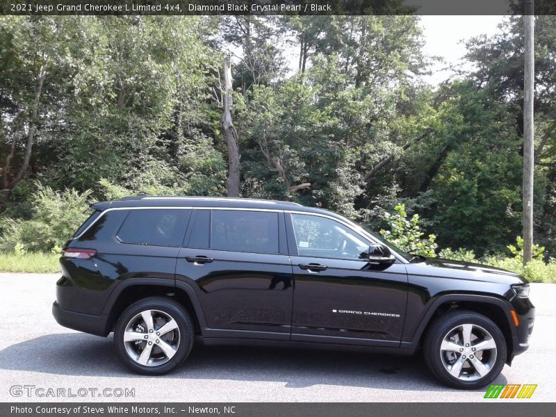 Diamond Black Crystal Pearl / Black 2021 Jeep Grand Cherokee L Limited 4x4