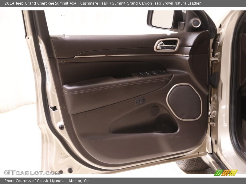 Cashmere Pearl / Summit Grand Canyon Jeep Brown Natura Leather 2014 Jeep Grand Cherokee Summit 4x4