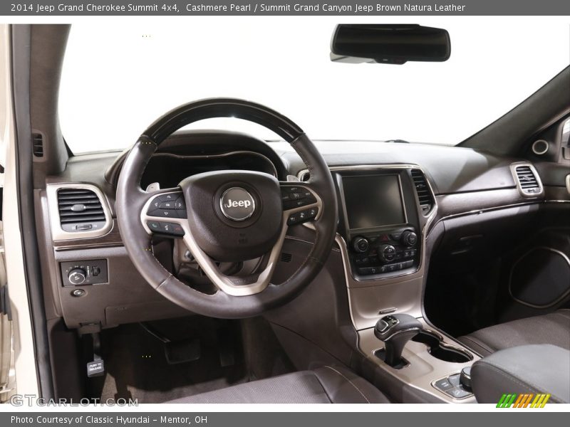 Cashmere Pearl / Summit Grand Canyon Jeep Brown Natura Leather 2014 Jeep Grand Cherokee Summit 4x4