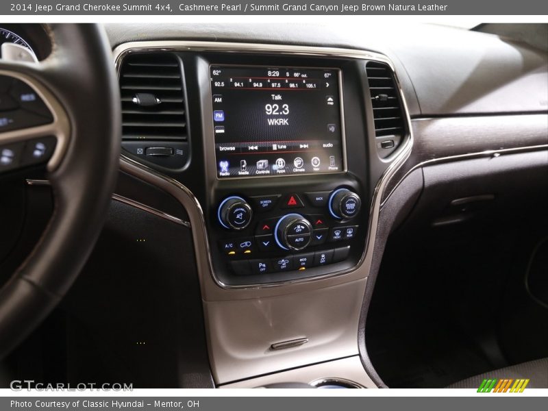 Cashmere Pearl / Summit Grand Canyon Jeep Brown Natura Leather 2014 Jeep Grand Cherokee Summit 4x4
