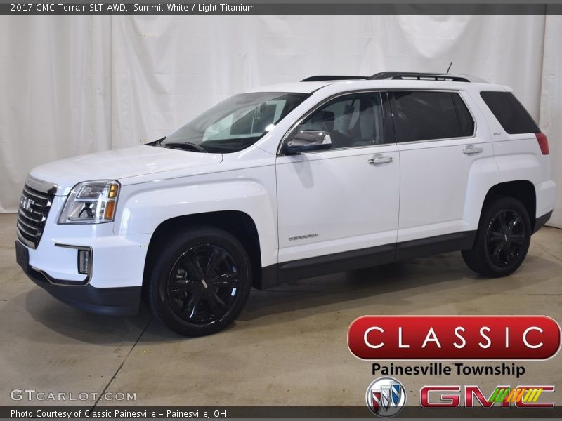 Summit White / Light Titanium 2017 GMC Terrain SLT AWD