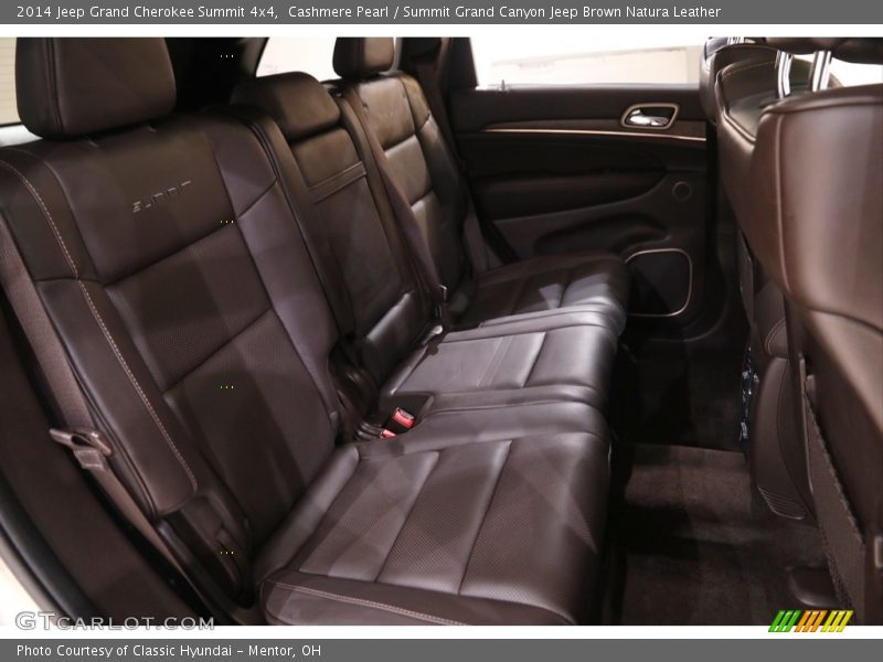 Cashmere Pearl / Summit Grand Canyon Jeep Brown Natura Leather 2014 Jeep Grand Cherokee Summit 4x4
