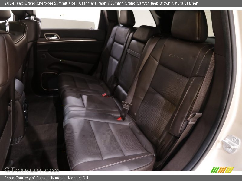 Cashmere Pearl / Summit Grand Canyon Jeep Brown Natura Leather 2014 Jeep Grand Cherokee Summit 4x4