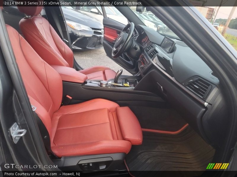 Mineral Grey Metallic / Coral Red/Black 2014 BMW 3 Series 335i xDrive Sedan