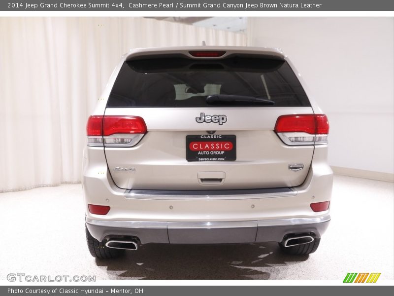 Cashmere Pearl / Summit Grand Canyon Jeep Brown Natura Leather 2014 Jeep Grand Cherokee Summit 4x4